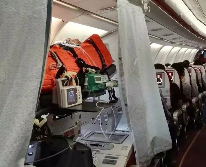 虎林市跨国医疗包机、航空担架